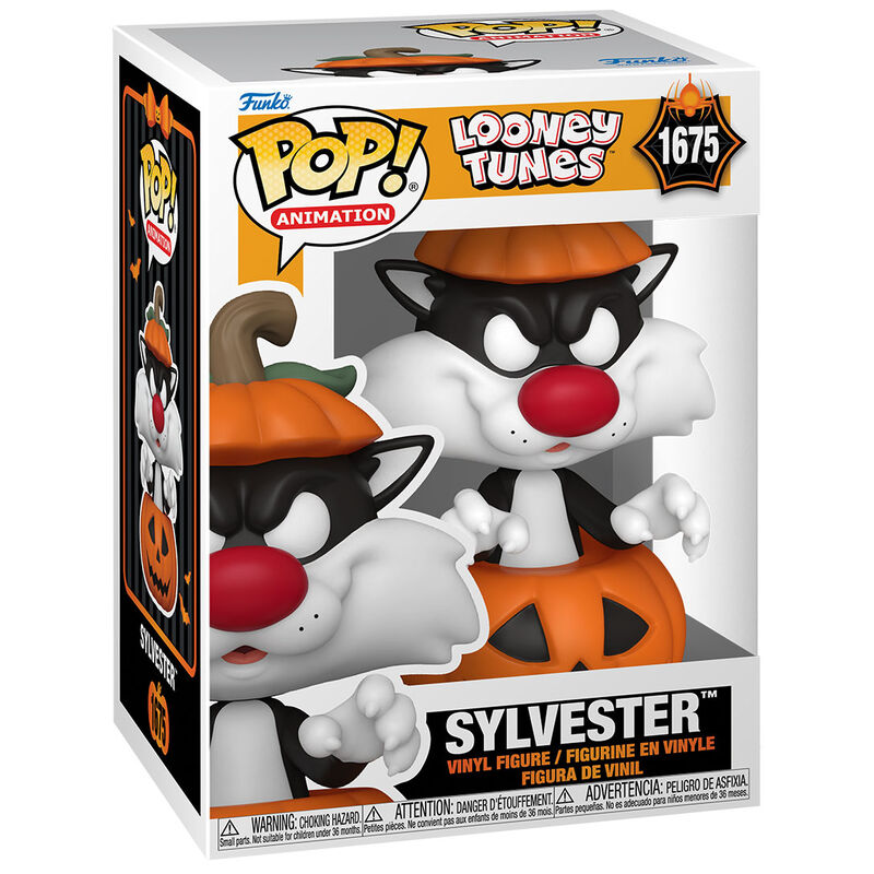 Looney Tunes POP Television Vinyl Figura Halloween Sylvester w/Pumpkin 9 cm