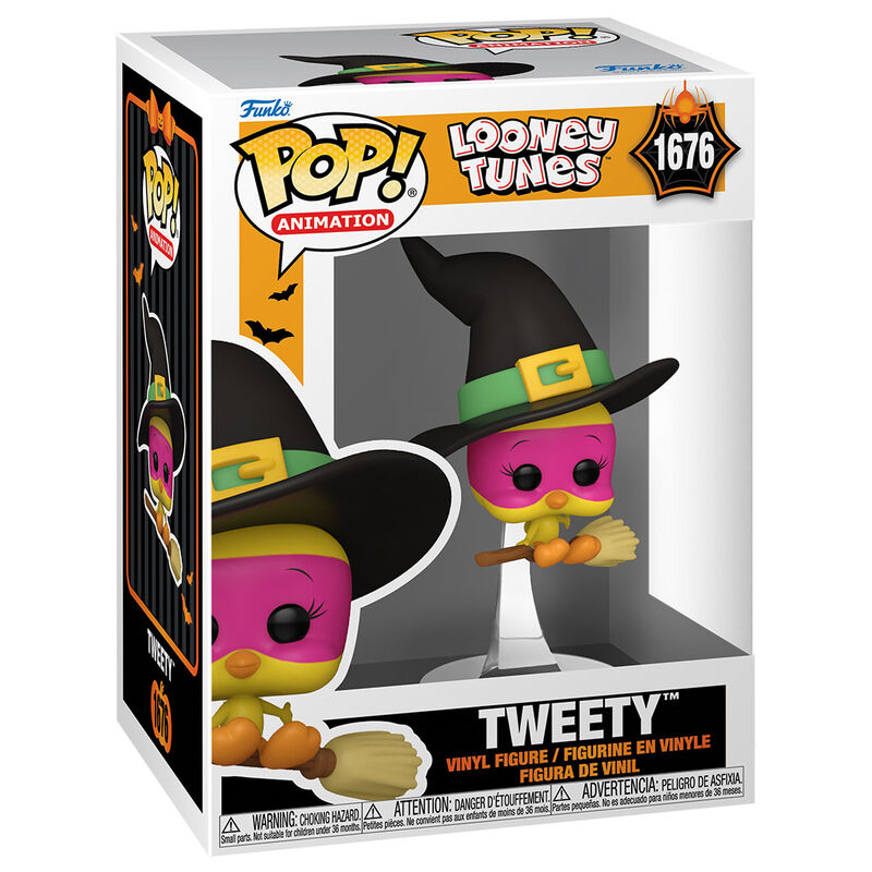 Looney Tunes POP Television Vinyl Figura Halloween Tweety Witch 9 cm