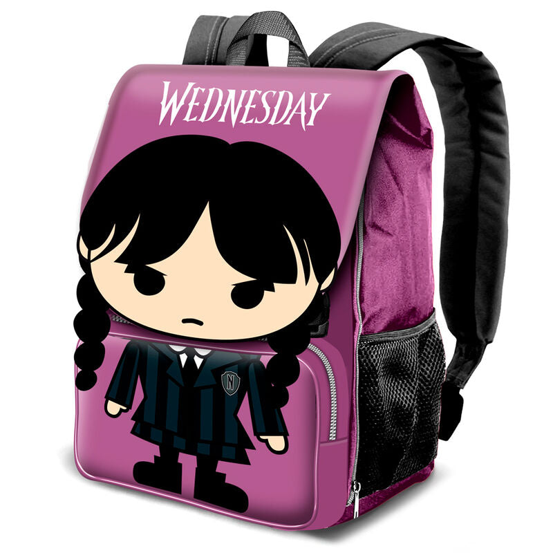 Mochila solapa Chibi Miercoles 45cm Frikytopia