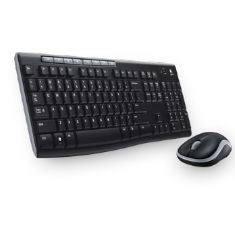 Teclado + mouse logitech mk270 optico wireless inalambrico usb 2.0 negro Frikytopia