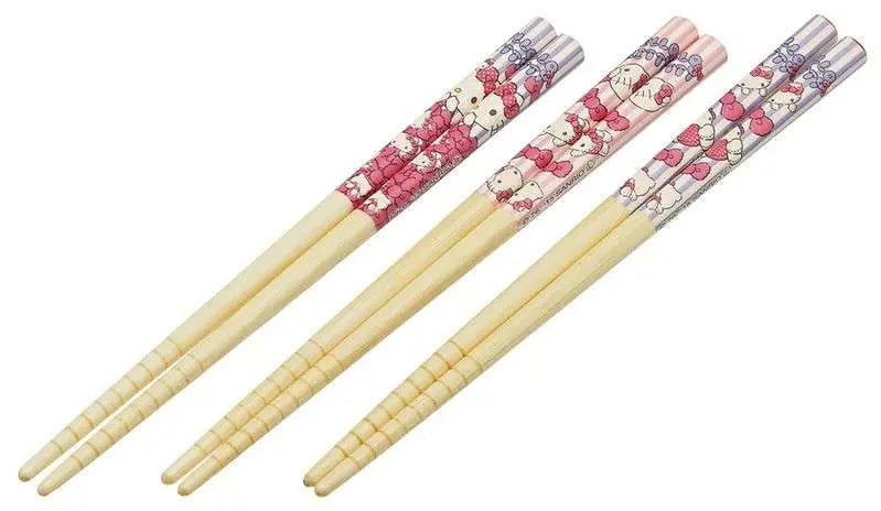 HELLO KITTY BAMBOO CHOPSTICKS SET (3) Frikytopia