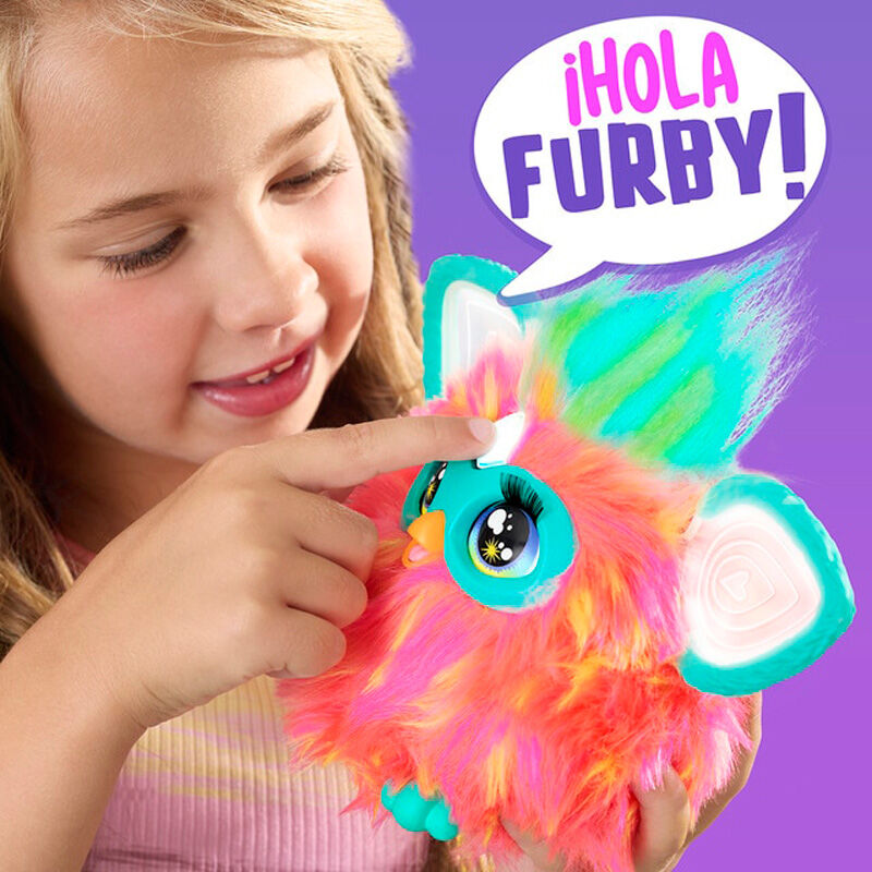 Juguete interactivo hasbro furby naranja coral