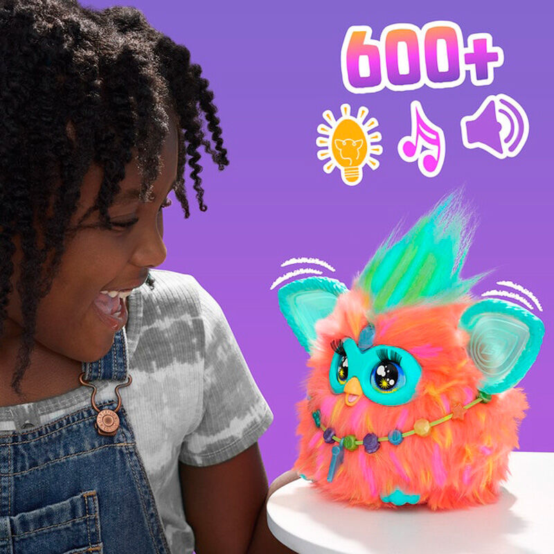 Juguete interactivo hasbro furby naranja coral