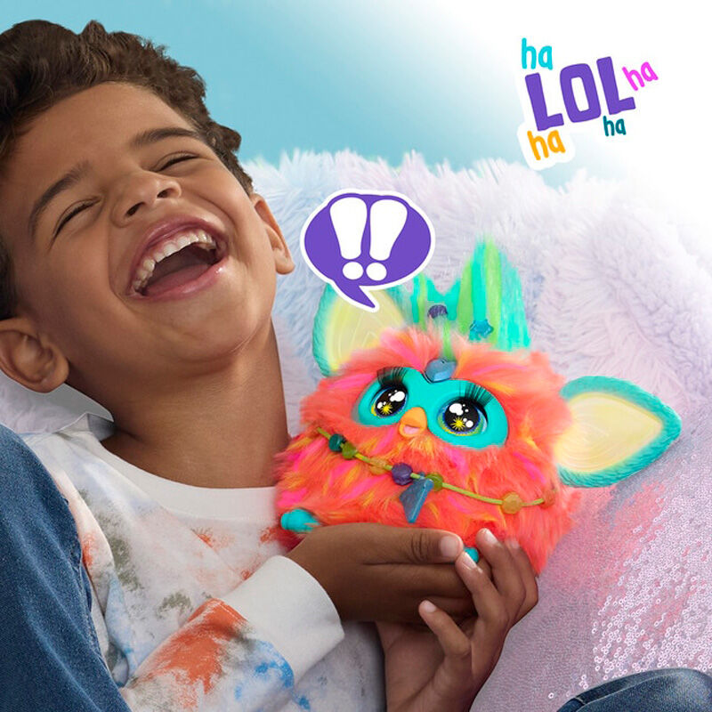 Juguete interactivo hasbro furby naranja coral