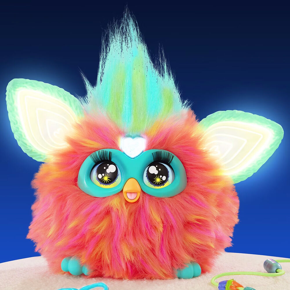 Juguete interactivo hasbro furby naranja coral