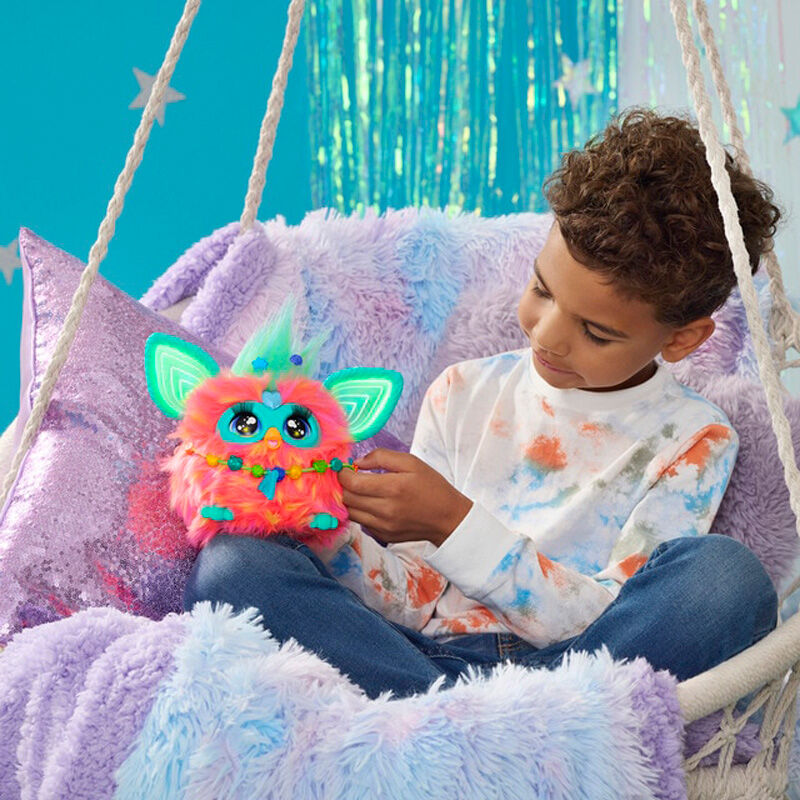 Juguete interactivo hasbro furby naranja coral