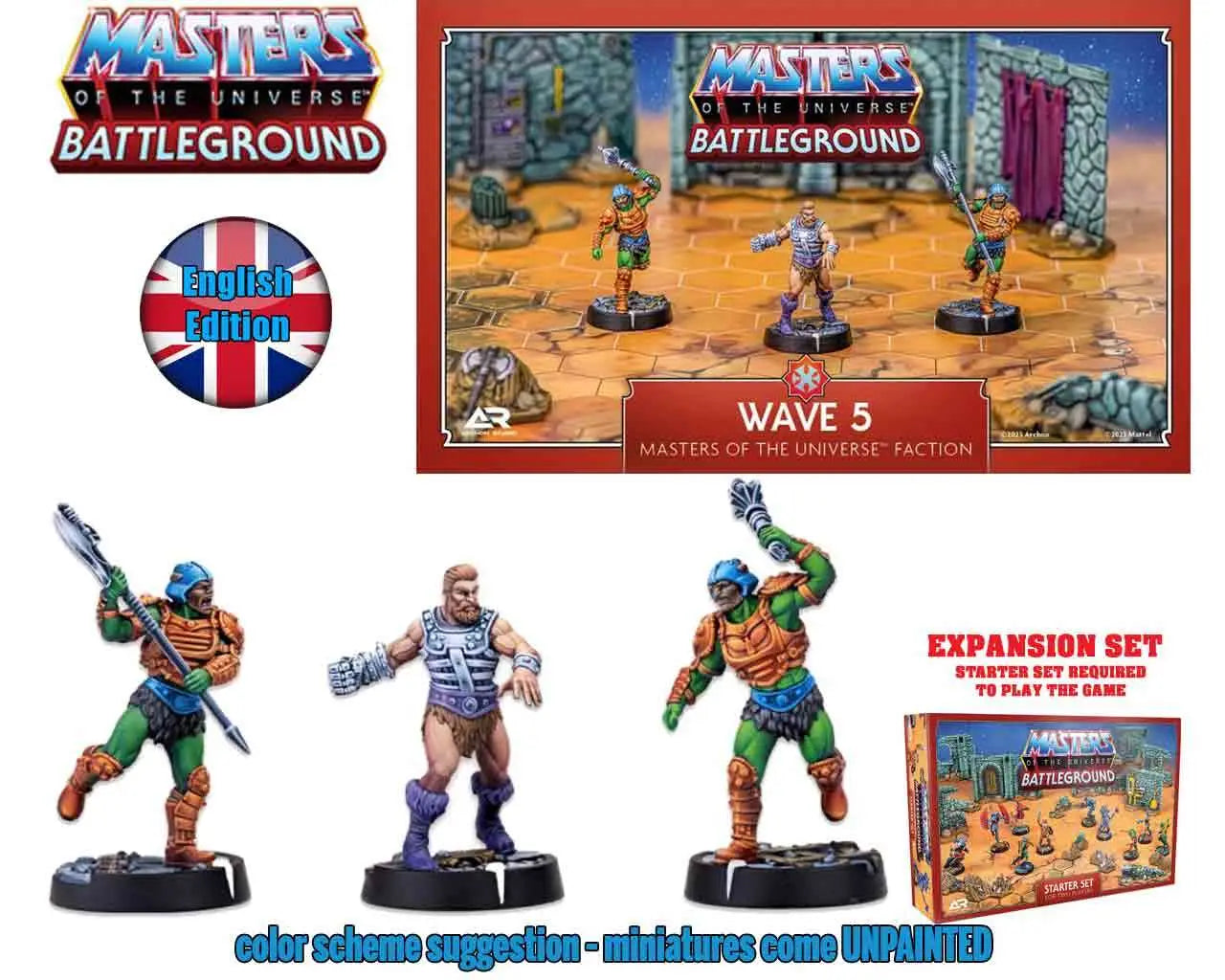 MotU:Battleground - Wave 5 - Masters of the Universe Faction -  ENGLISH EDITION