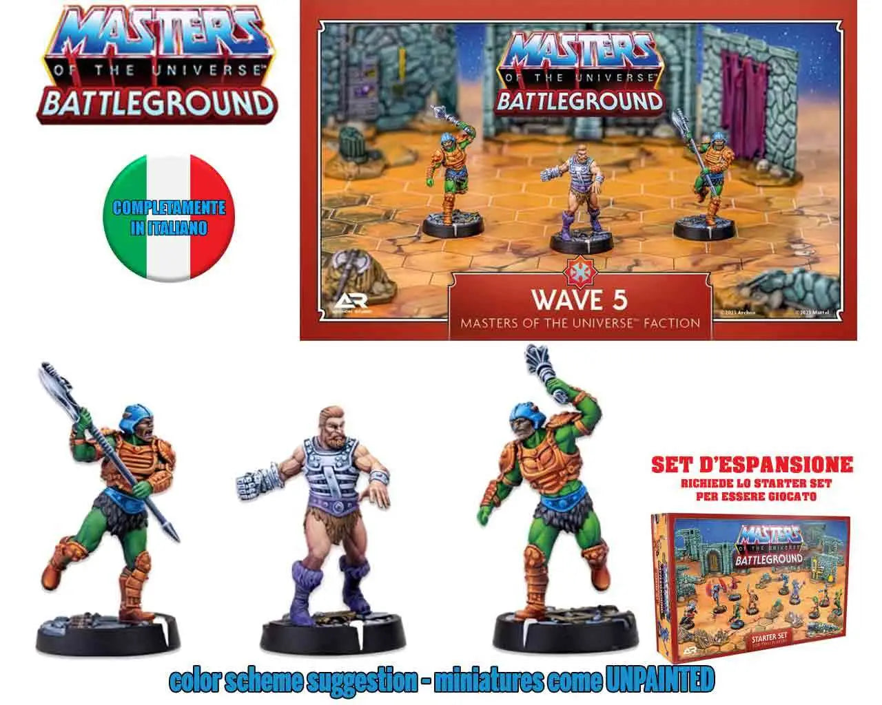 Masters of the Universe: Battleground Juego de Miniaturas Wave 5: Masters of the Universe Faction *Edición Italiano*