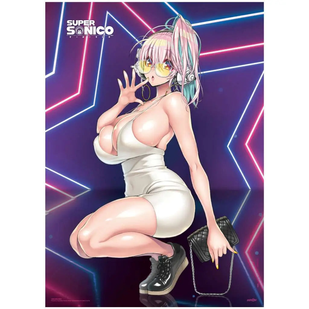 SUPER SONICO SUPER STAR FABRIC POSTER Frikytopia