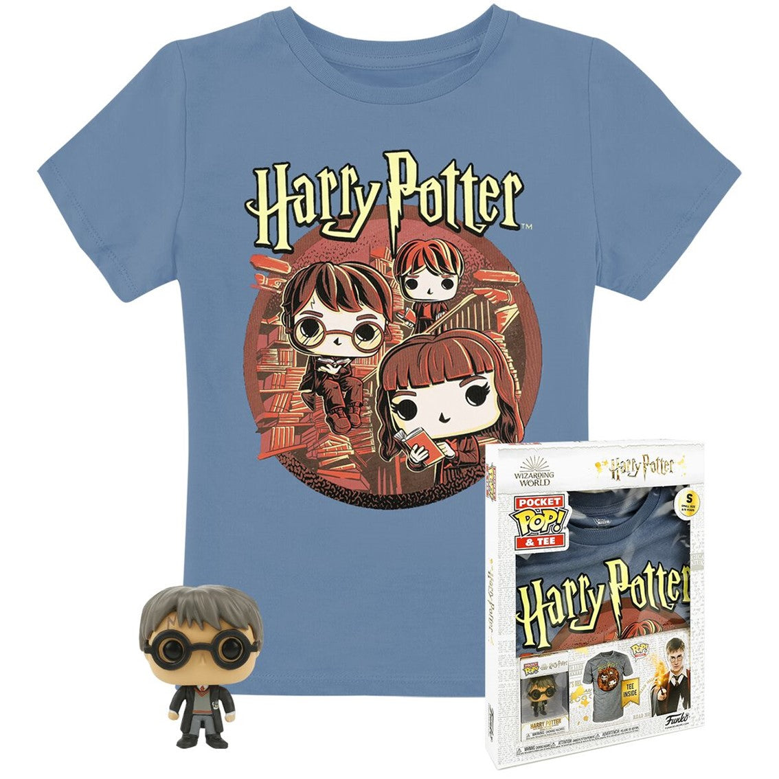 Pop tee harry potter funko camiseta trio talla s