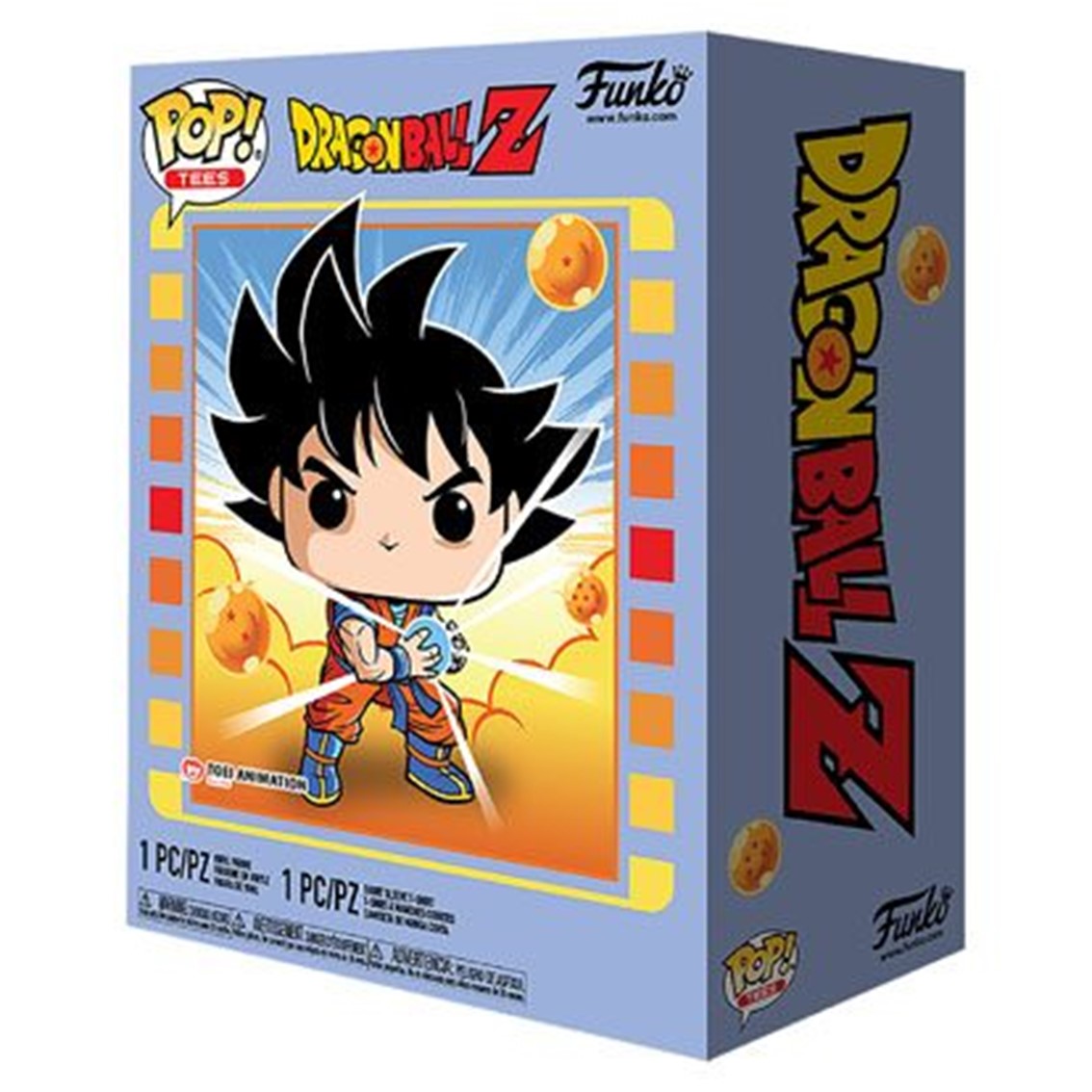 Pop tee dragon ball z goku kamehameha funko camiseta talla l