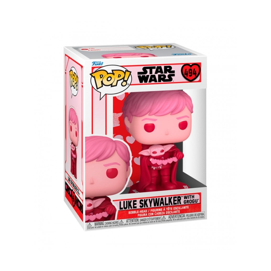 Funko pop star wars the mandalorian san valentin luke skywalker grogu