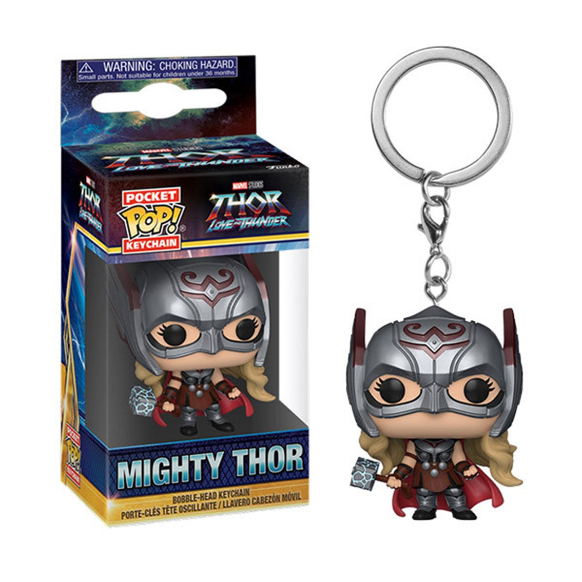 Llavero funko pop marvel pocket thor love and thunder mighty thor Frikytopia