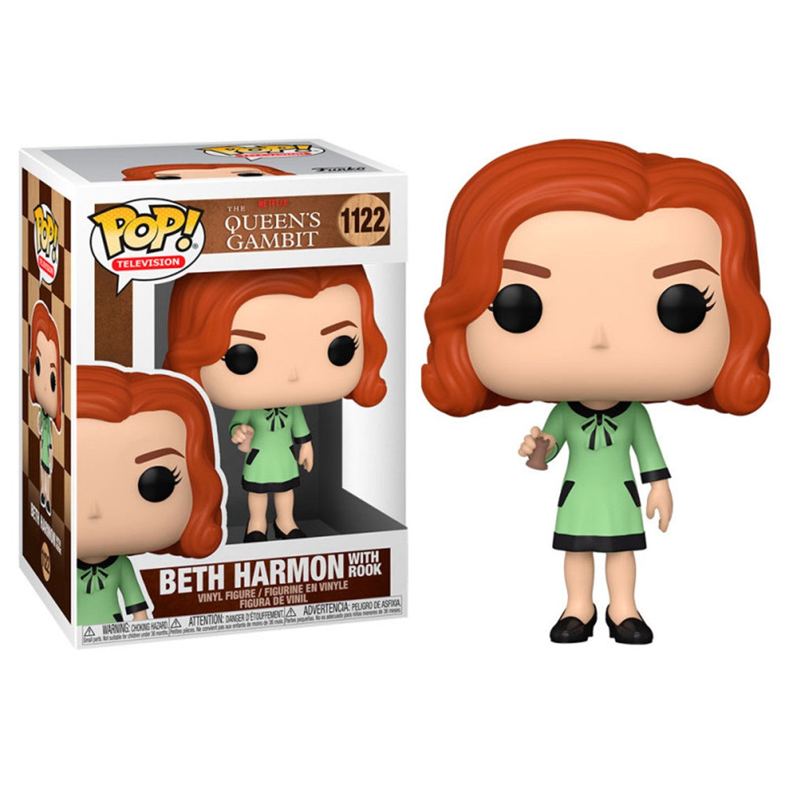 Funko pop series tv gambito de dama queens gambit beth harmon con tablero 57689