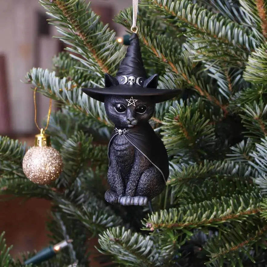 PURRAH BLACK WITCH CAT HANGING ORNAMENT Frikytopia