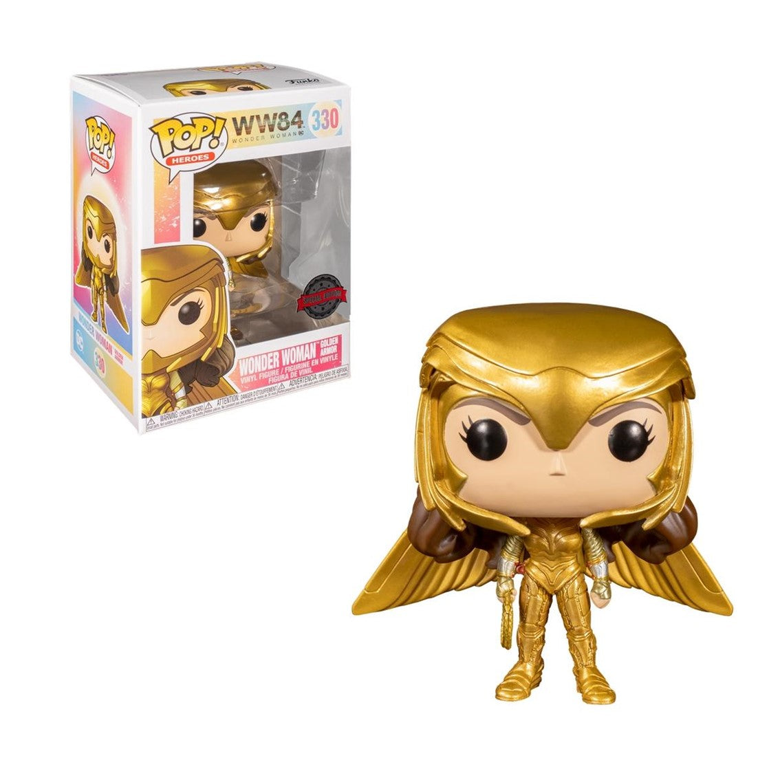 Funko pop dc wonder woman 1984 wonder woman traje dorado alas extendidas