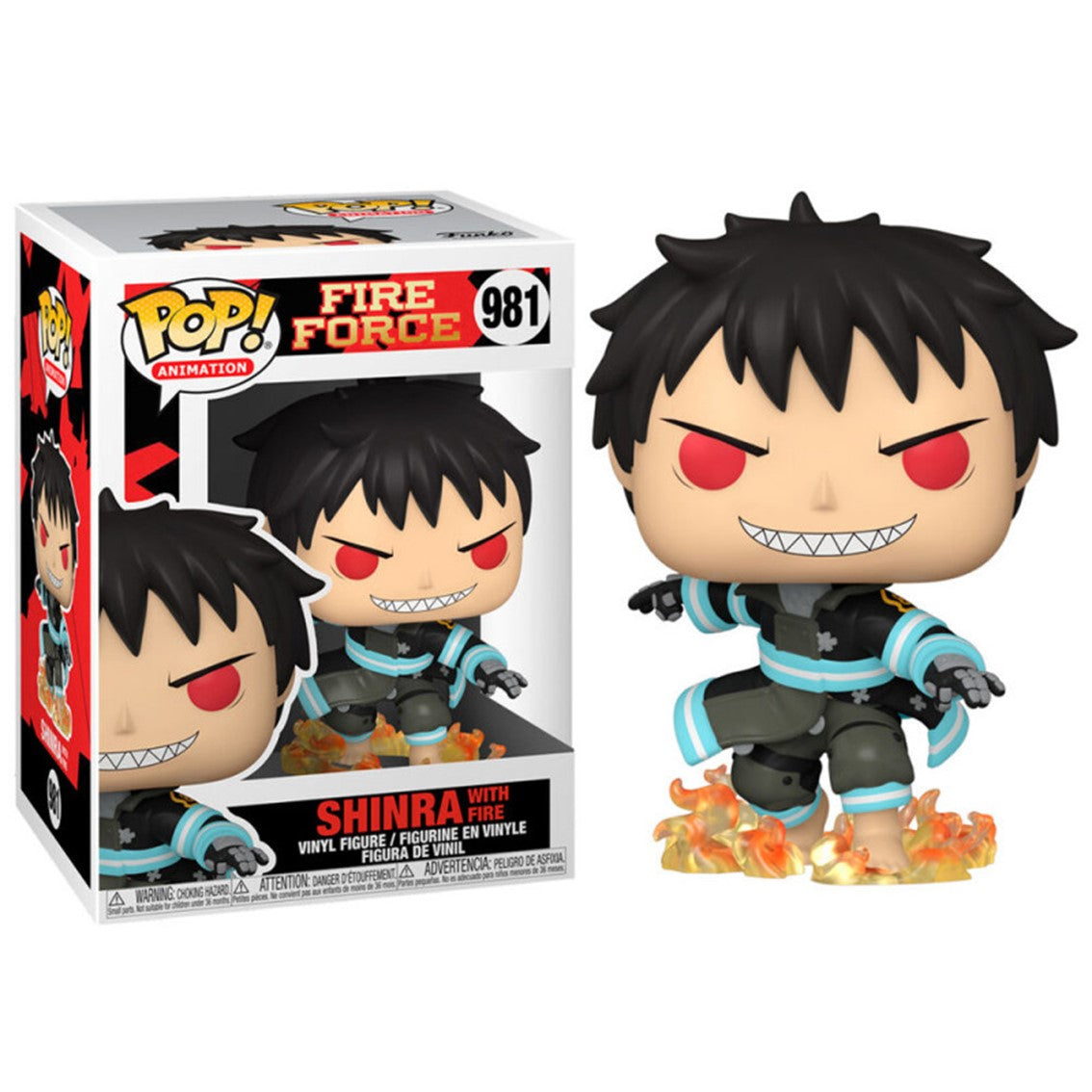 Funko pop animacion fire force shinra con fuego 56159 Frikytopia