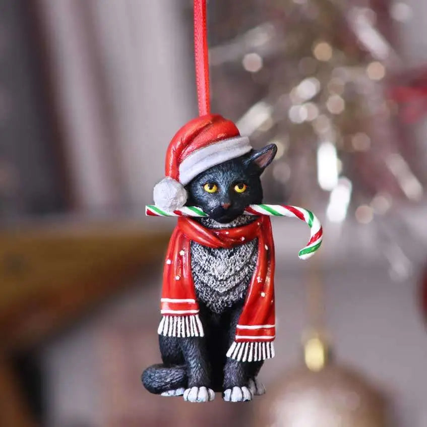 CAT CANDY CANE HANGING ORNAMENT Frikytopia