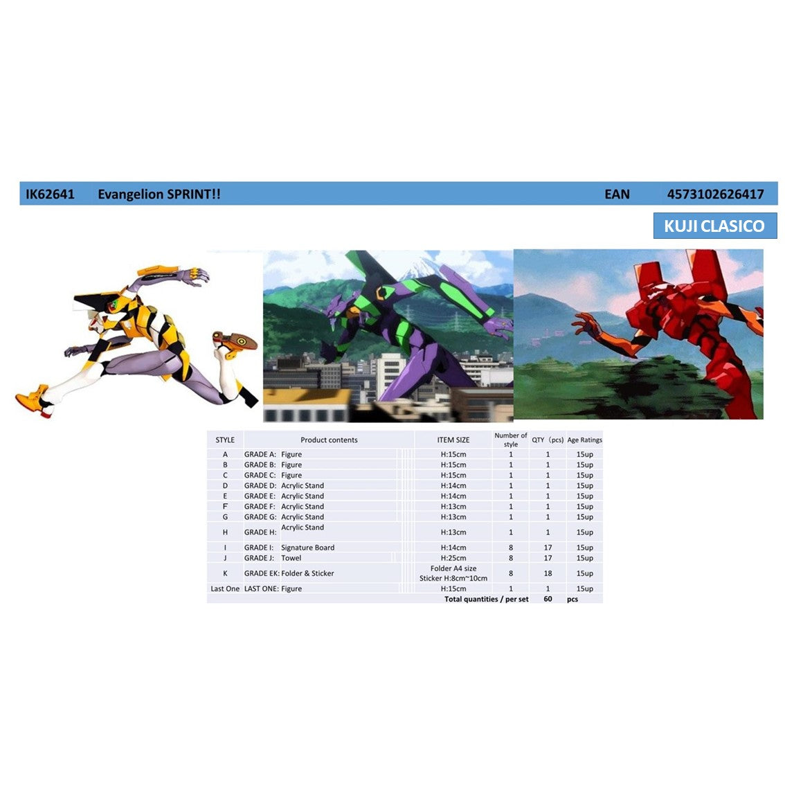 Ichiban kuji banpresto evangelion sprint ik62641 Frikytopia