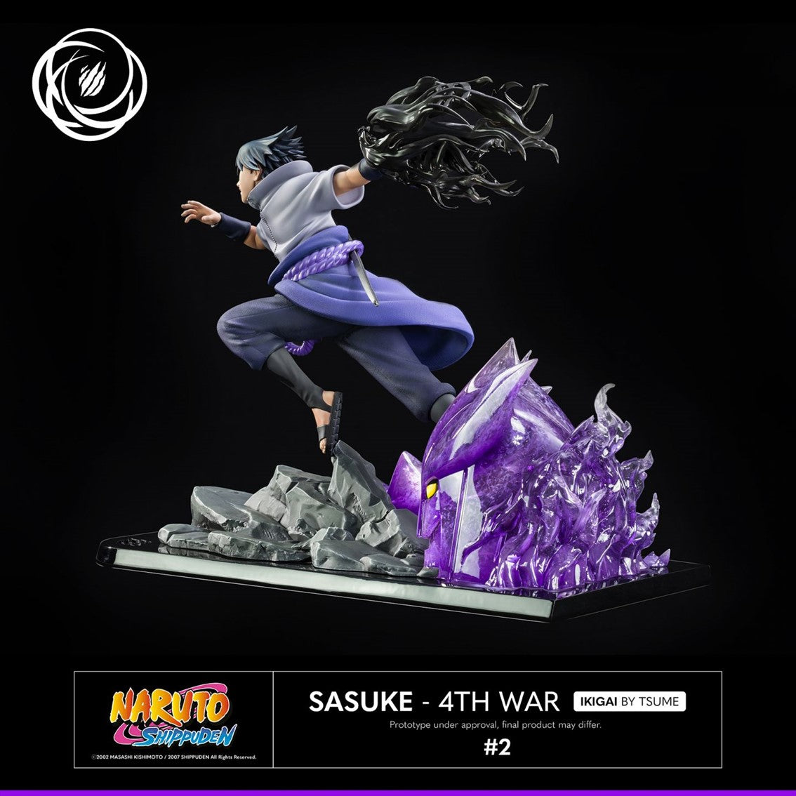 Figura tsume art naruto shippuden sasuke uchiha 4th war resina escala 1 6