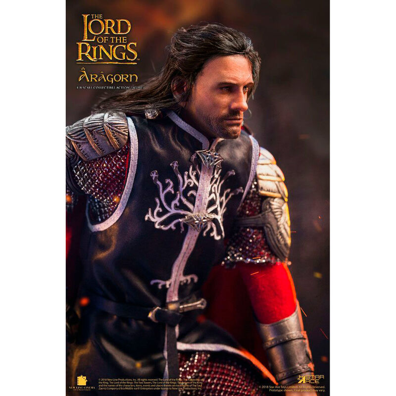 Figura star ace el senor de los anillos aragorn 2 0 version deluxe real master series