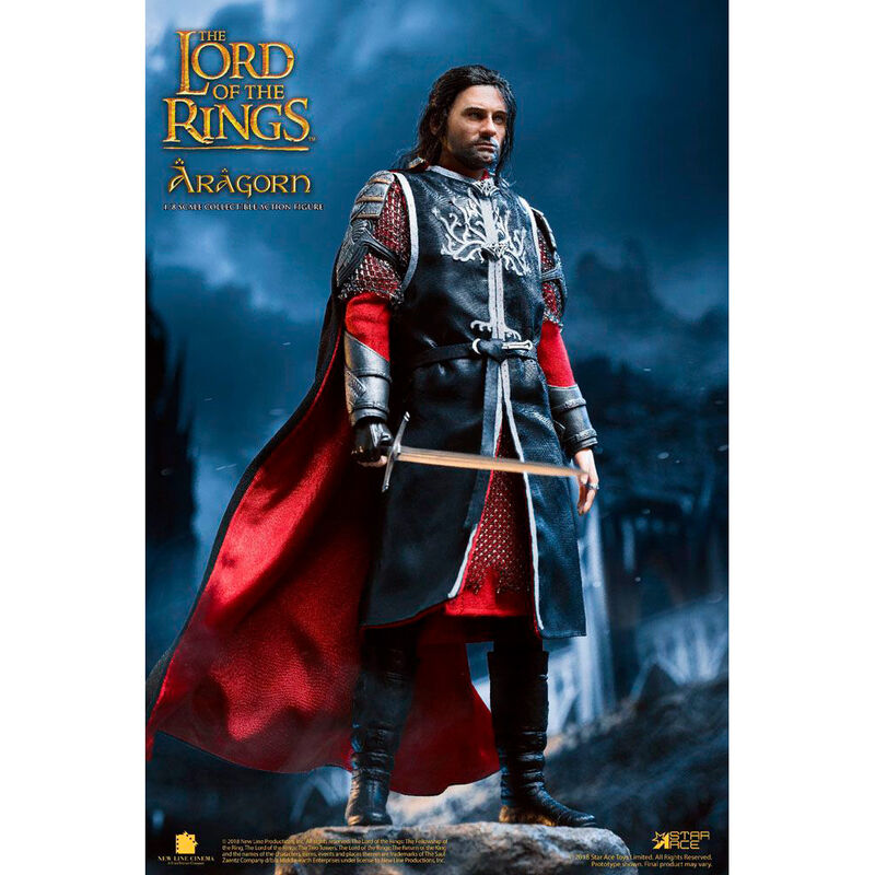 Figura star ace el senor de los anillos aragorn 2 0 version deluxe real master series