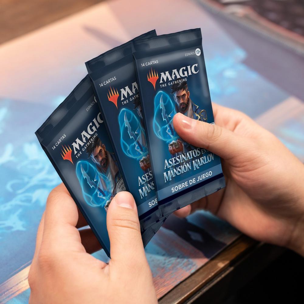 Caja de sobres magic the gathering sobres de juego asesinatos en la mansion karlov