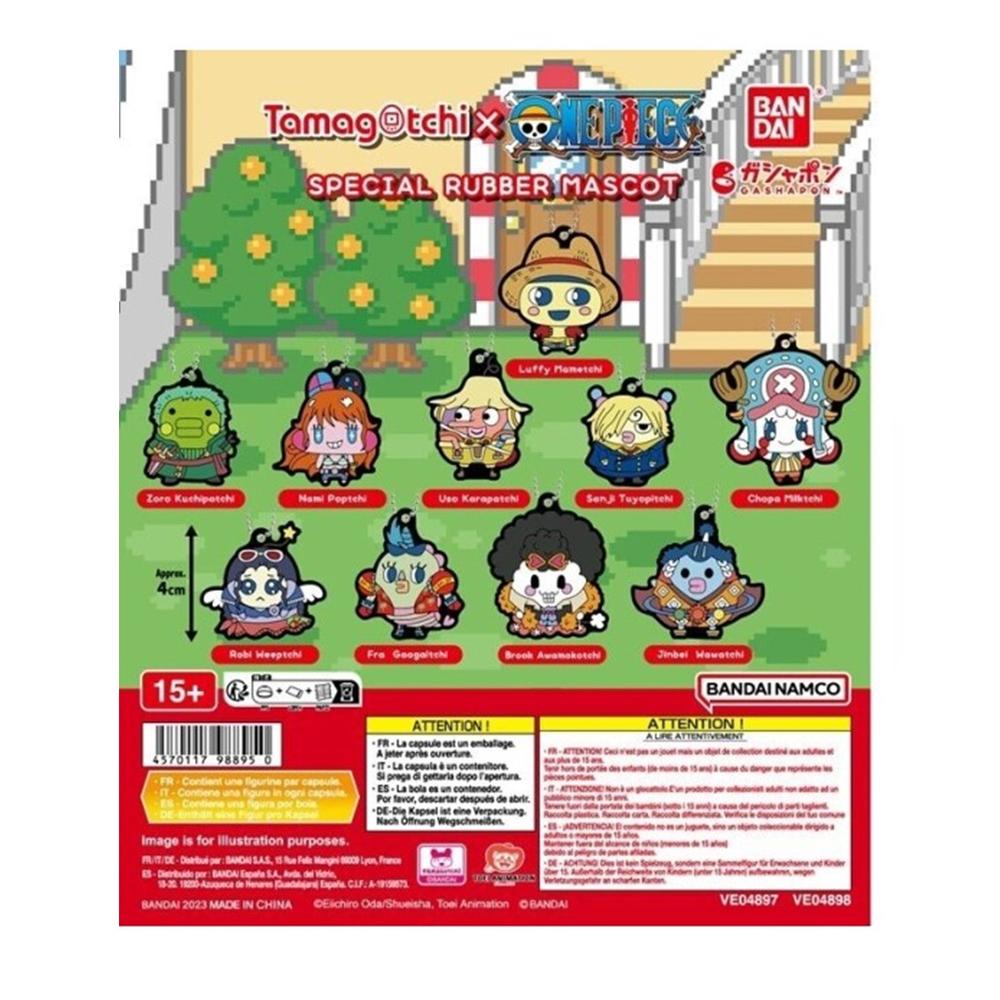 Set gashapon lote 40 articulos one piece x tamagotchi special rubber mascot Frikytopia