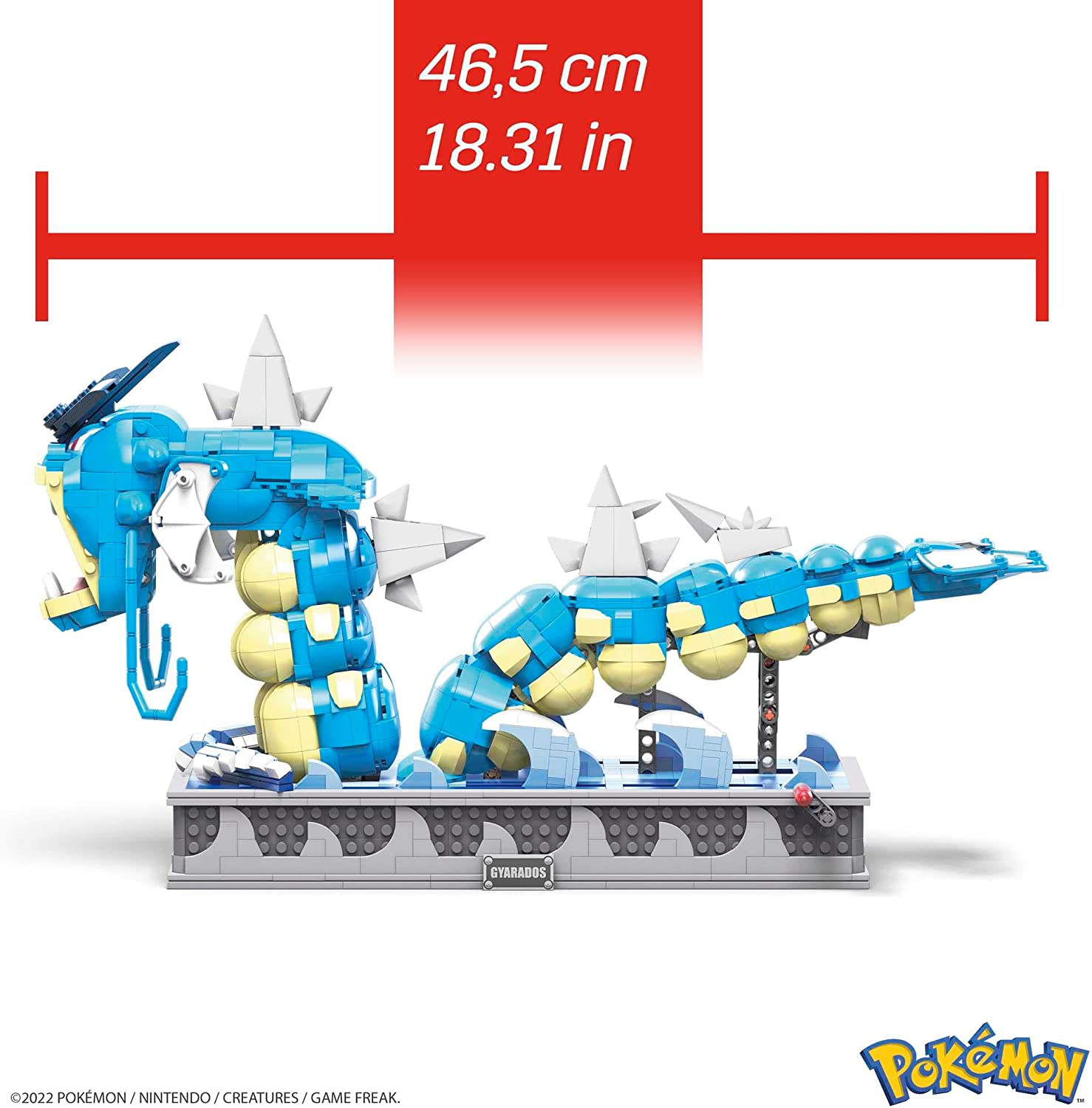 Figura Mattel Mega Construx Motion Pokemon Gyarados 2186 Pcs