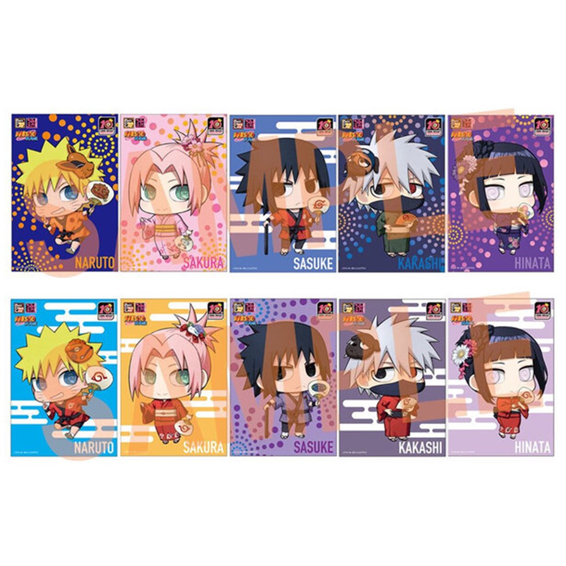Set figuras con postales megahouse naruto shippuden petit chara land