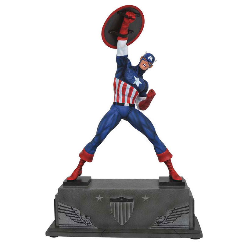 Figura diamond collection marvel avengers capitan america estatua resina Frikytopia