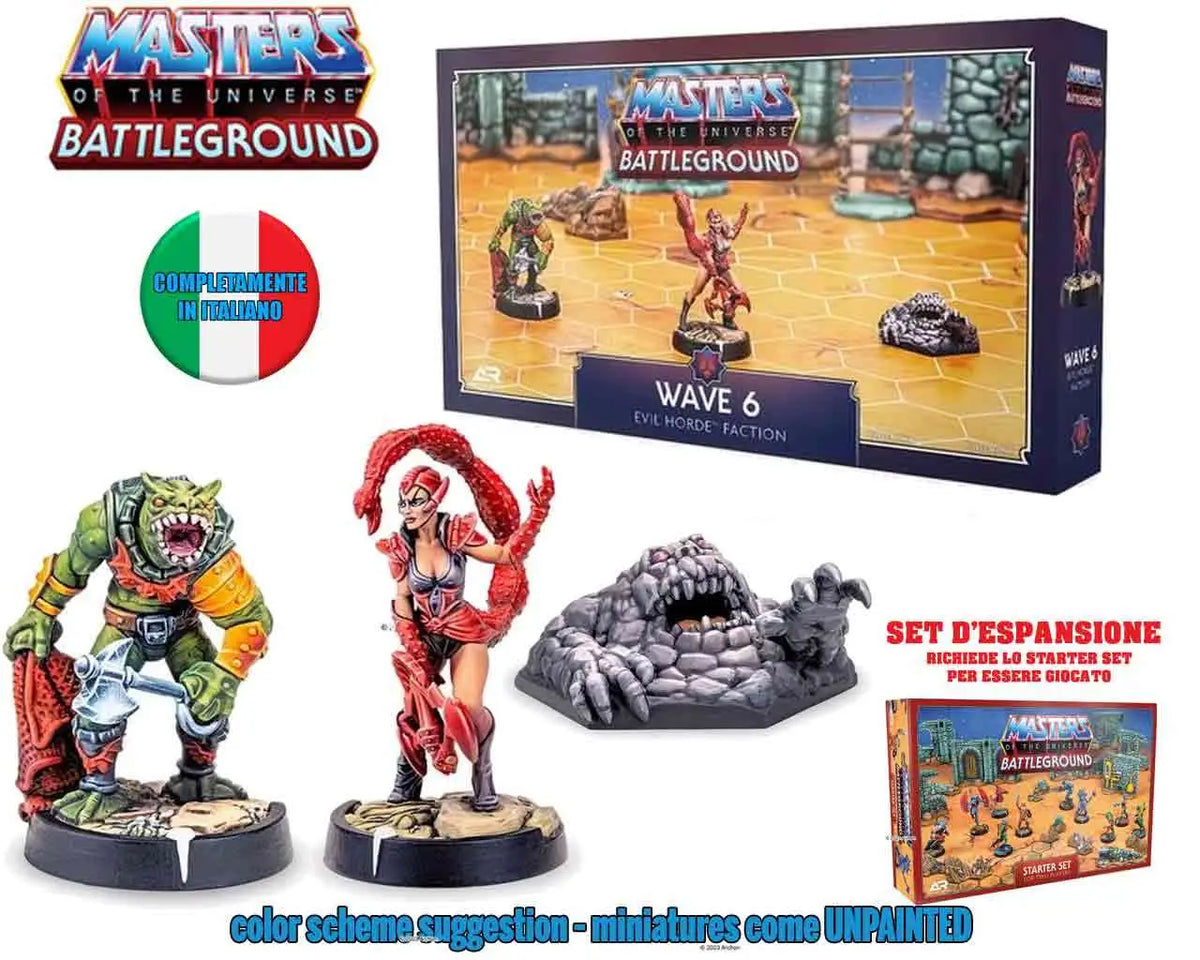 Masters of the Universe: Battleground Juego de Miniaturas Wave 6: Evil Horde Faction *Edición Italiano*