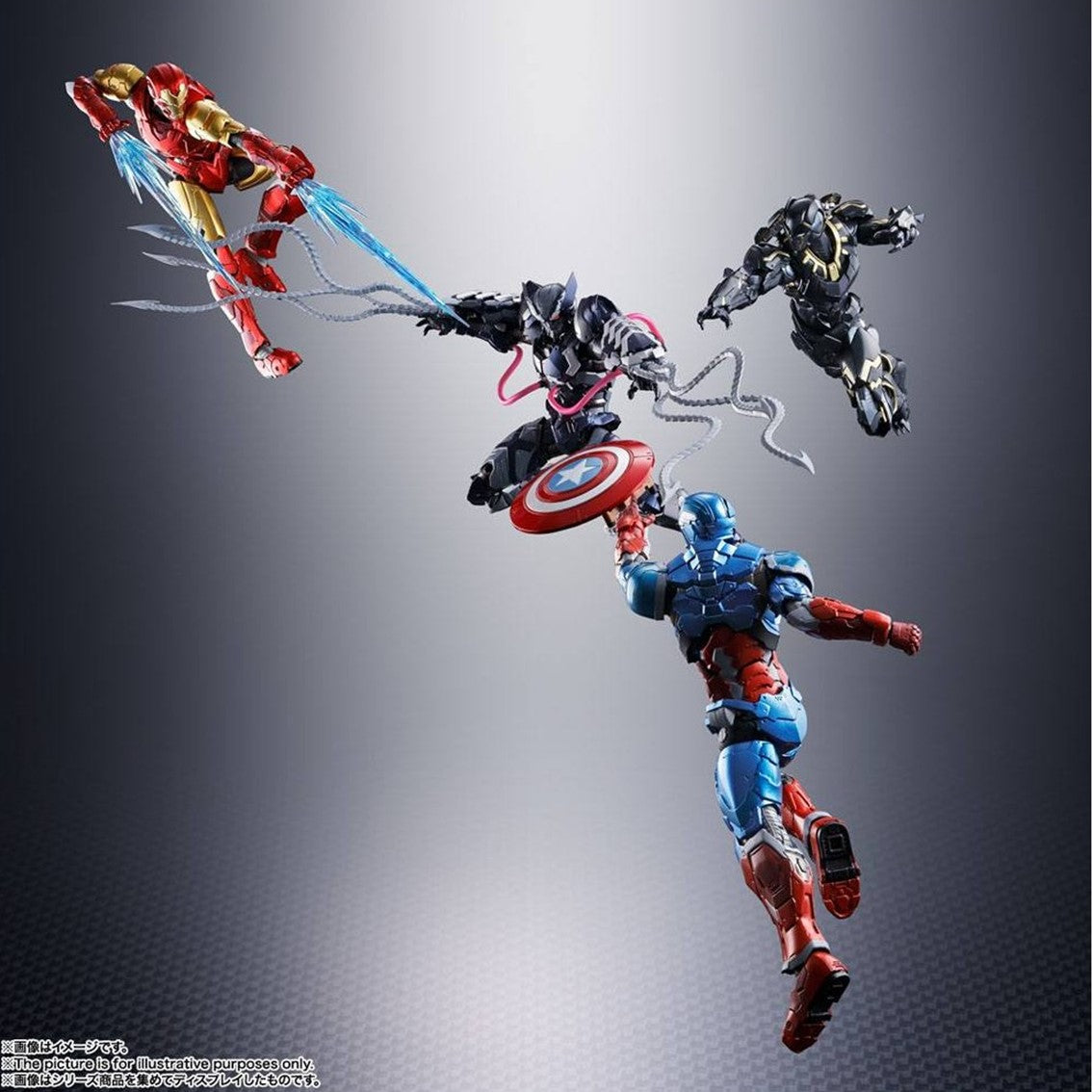 Figura tamashii nations sh figuarts marvel tech on wolverine venom symbiote