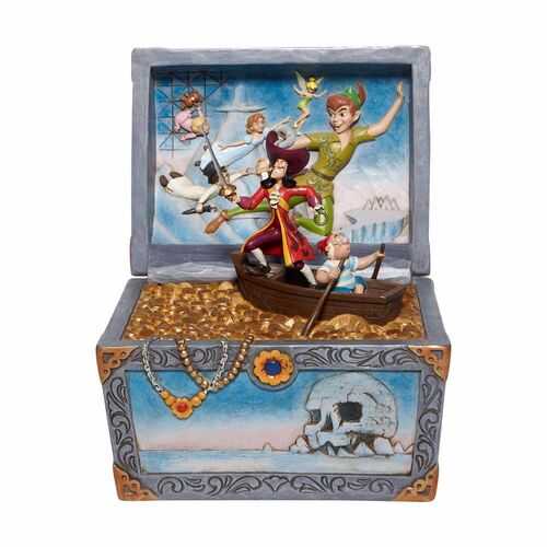 Figura enesco disney peter pan cofre del tesoro peter pan garfio compania