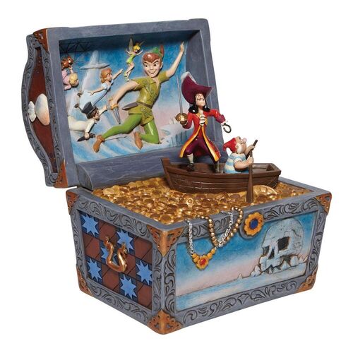 Figura enesco disney peter pan cofre del tesoro peter pan garfio compania