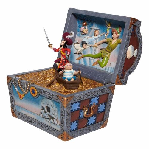 Figura enesco disney peter pan cofre del tesoro peter pan garfio compania