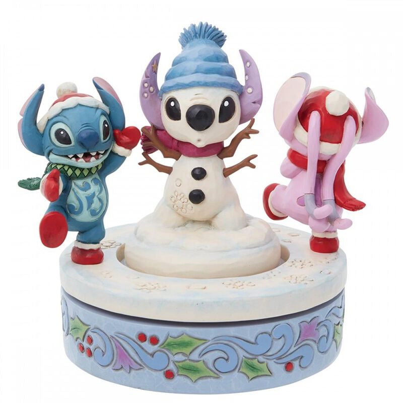 Figura decorativa enesco disney stitch angel muneco de nieve rotulo