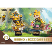 Set de 2 figuras beast kingdom dstage league of legends beemo y bzzzig