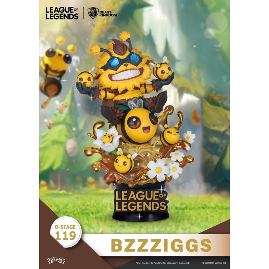 Set de 2 figuras beast kingdom dstage league of legends beemo y bzzzig