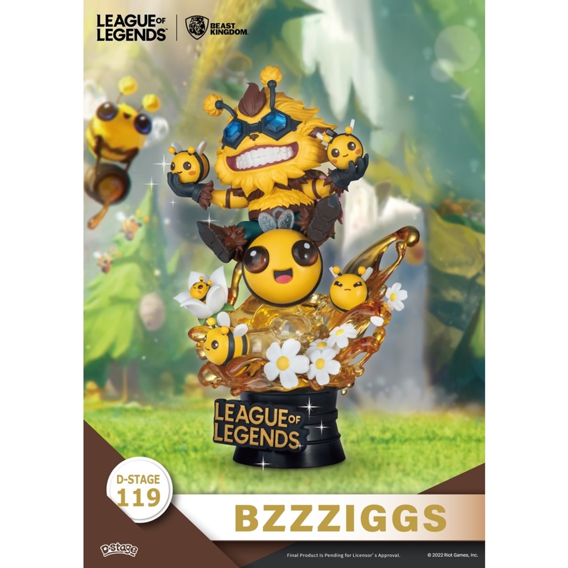 Set de 2 figuras beast kingdom dstage league of legends beemo y bzzzig