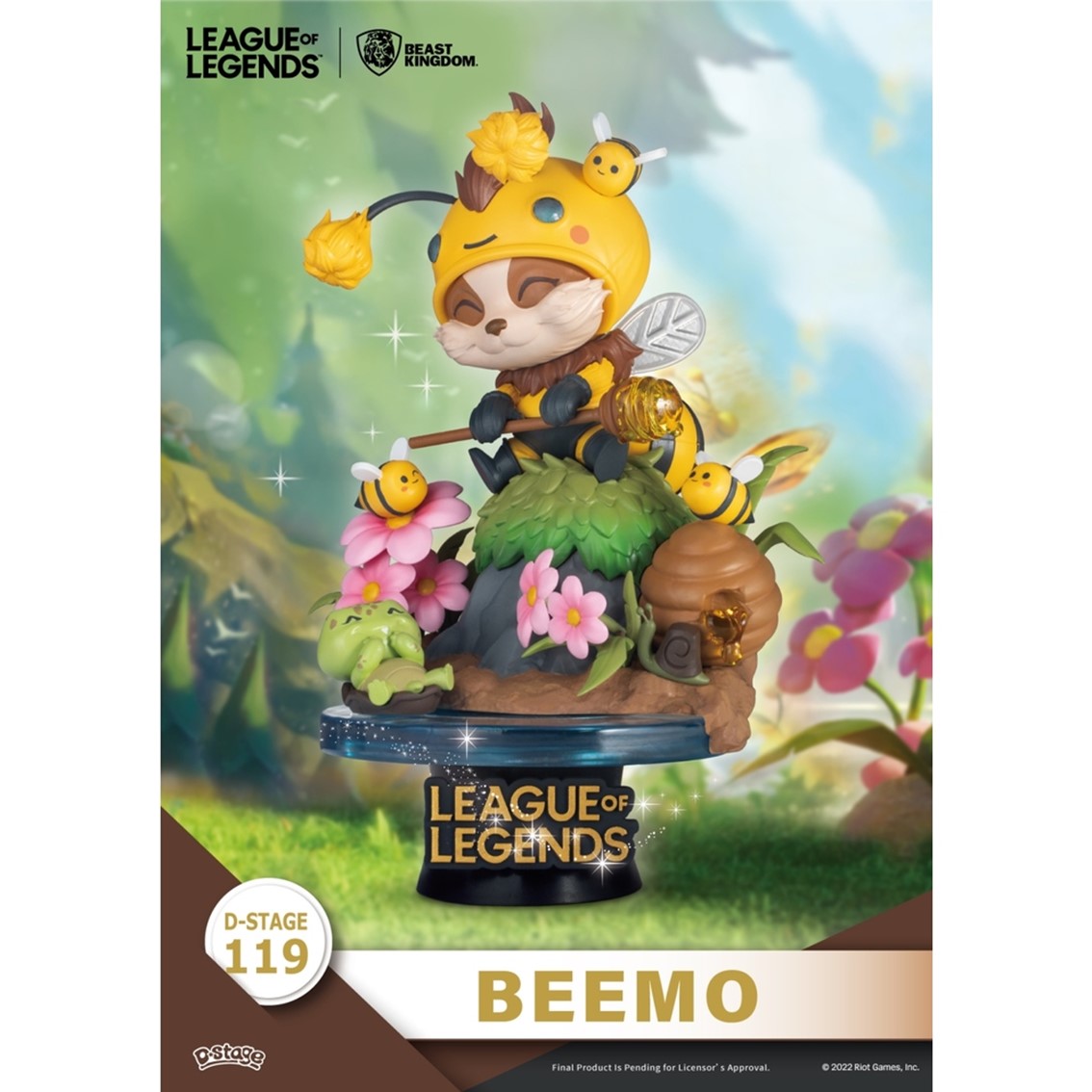 Set de 2 figuras beast kingdom dstage league of legends beemo y bzzzig