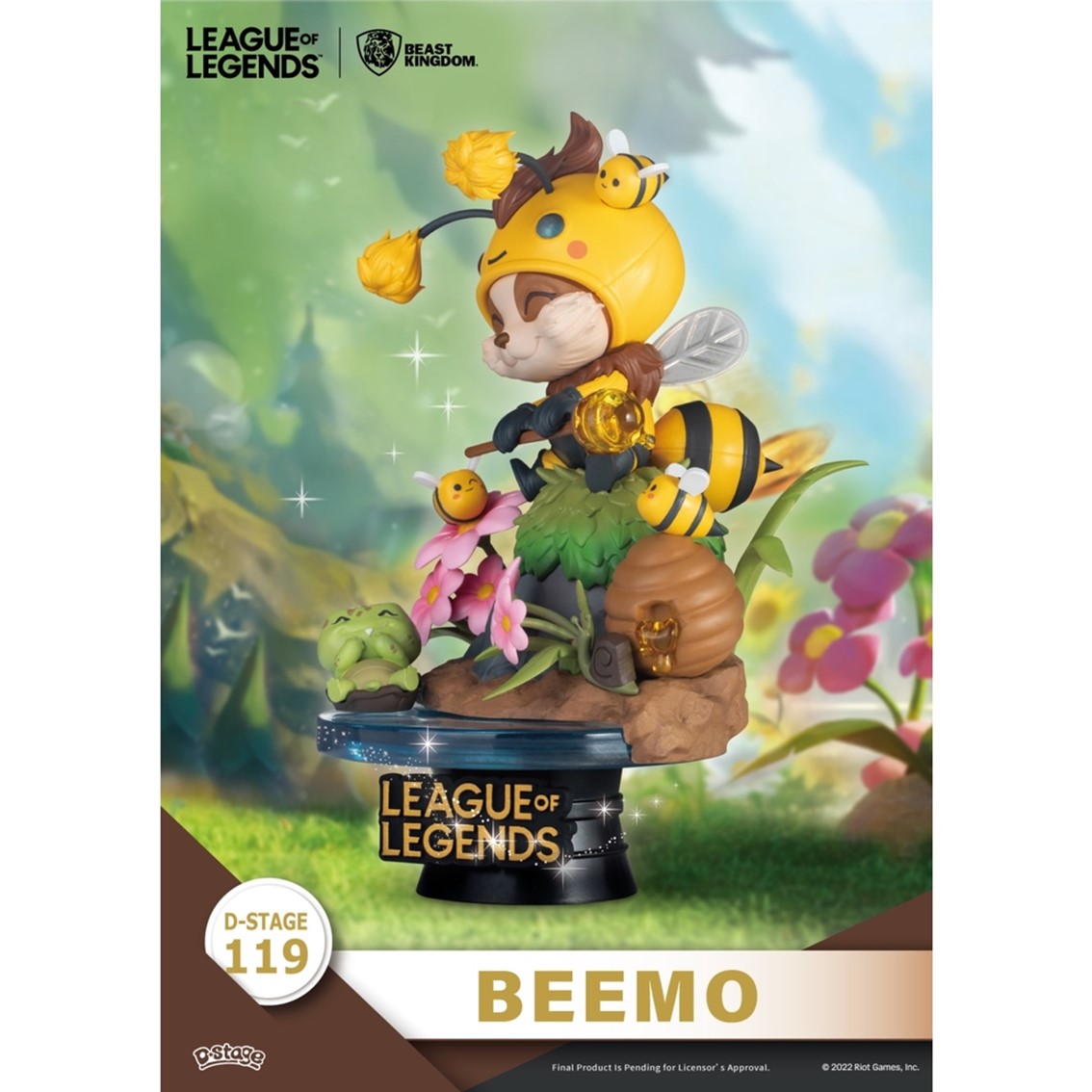 Set de 2 figuras beast kingdom dstage league of legends beemo y bzzzig