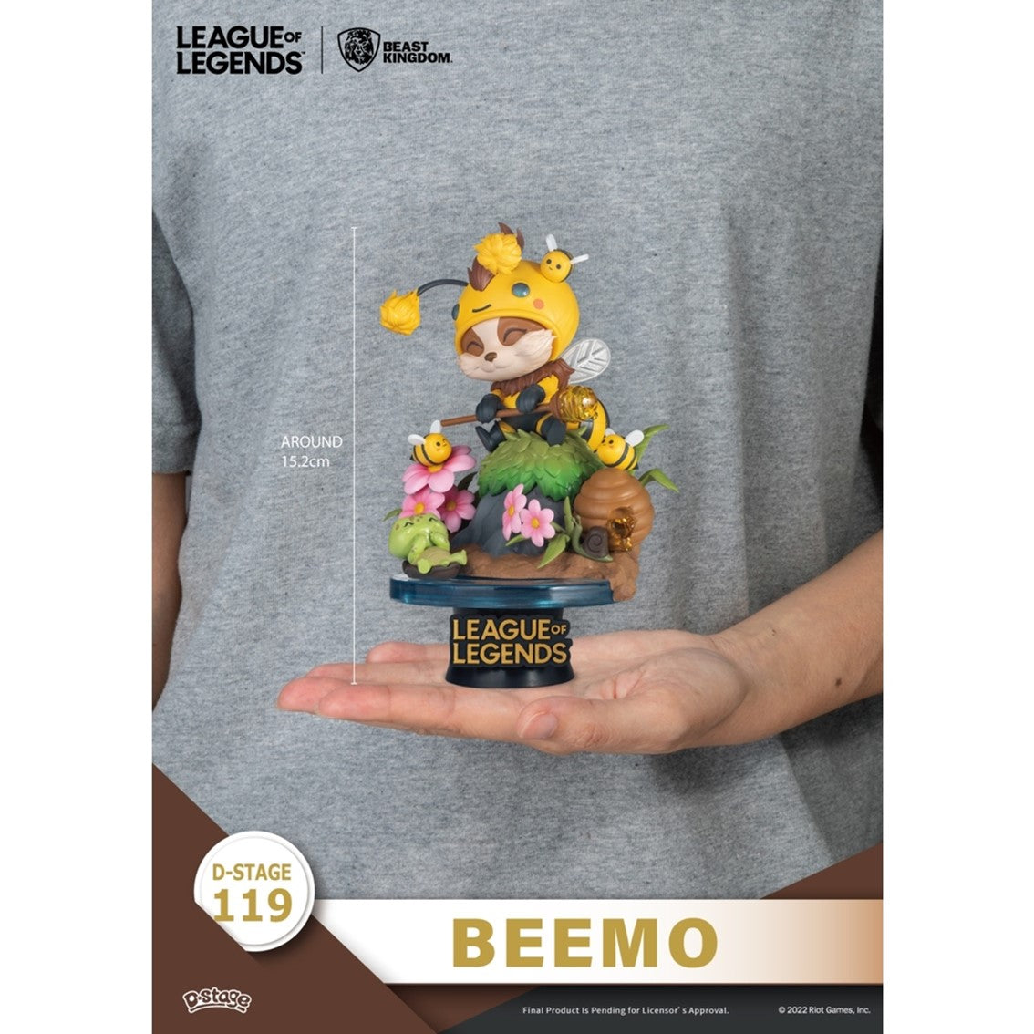 Set de 2 figuras beast kingdom dstage league of legends beemo y bzzzig