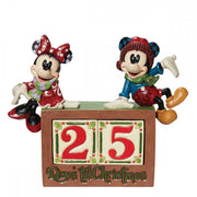 Figura enesco disney mickey minnie calendario de navidad