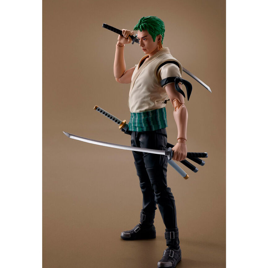 Figura tamashii nations sh figuarts one piece netflix series roronoa zoro