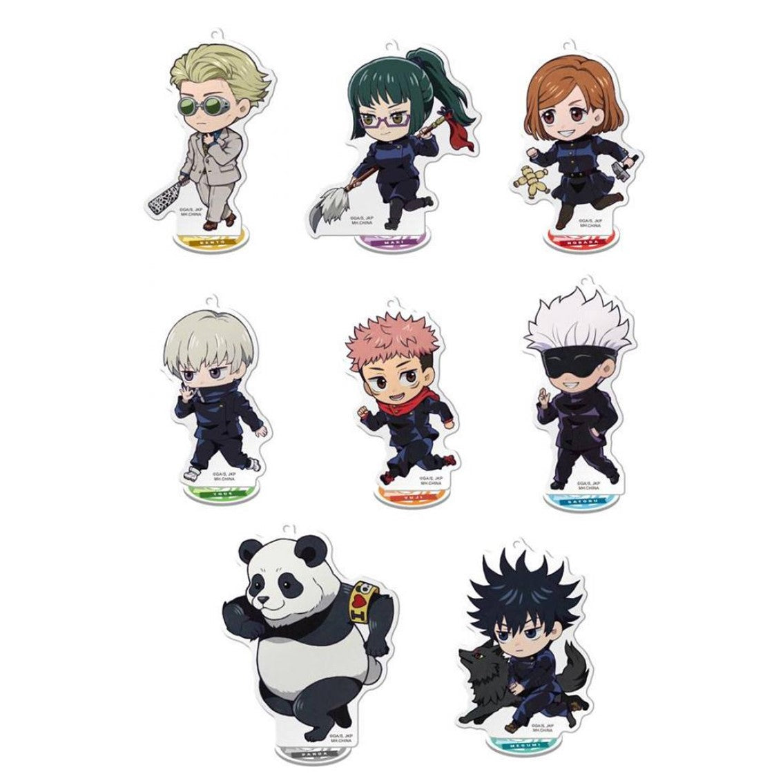 Set figuras acrilicas megahouse jujutsu kaisen toko toko mascot vol 1
