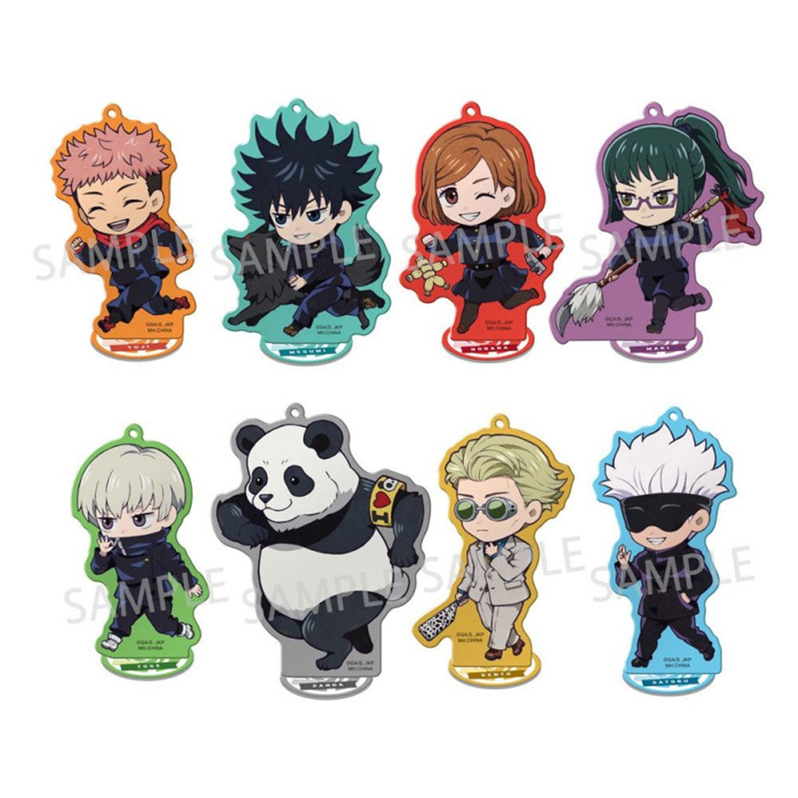 Set figuras acrilicas megahouse jujutsu kaisen toko toko mascot version 2