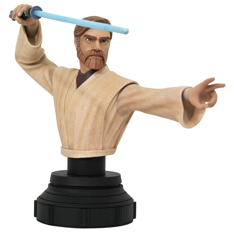 Figura busto diamond select toys star wars the clone wars obi wan