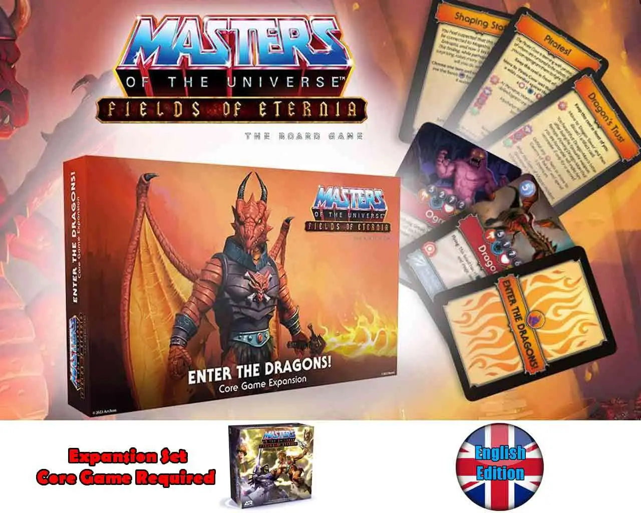 Masters of the Universe Expansión del Juego de Mesa Fields of Eternia - Enter the Dragons! *Edición Inglesa*