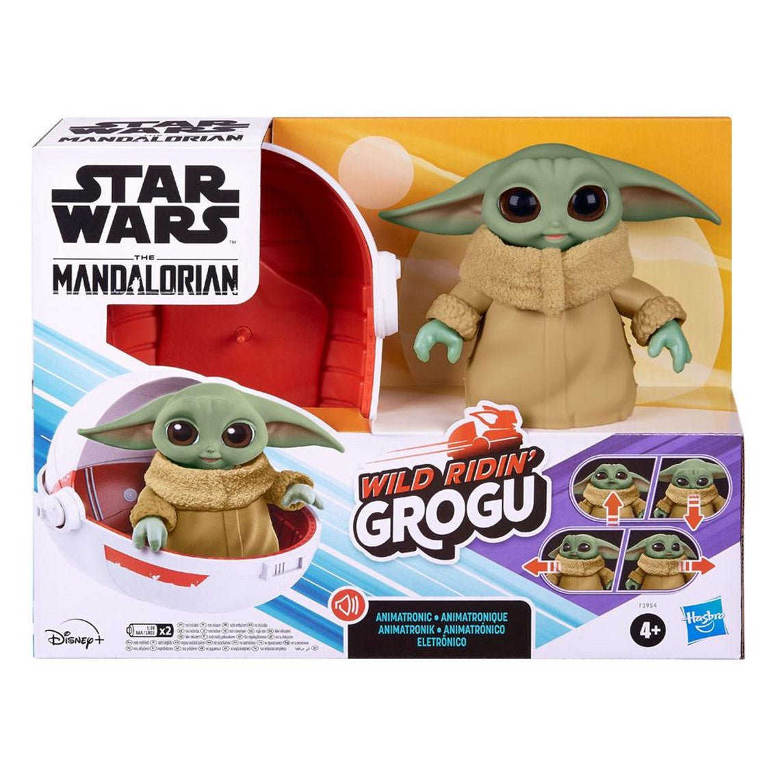 Figura interactiva hasbro star wars wild ridin grogu